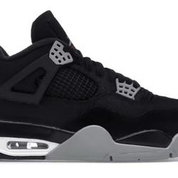 Nike Jordan 4 Black Canvas Size 5Y 6Y