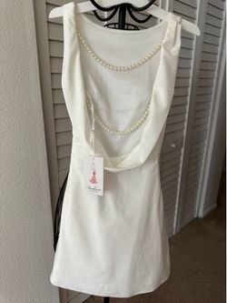 NWT size 0 , Fashion Class and Fashion White Pearl Back Mini Dress