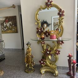 Very  Gorgeous  Entry Console With Mirror 