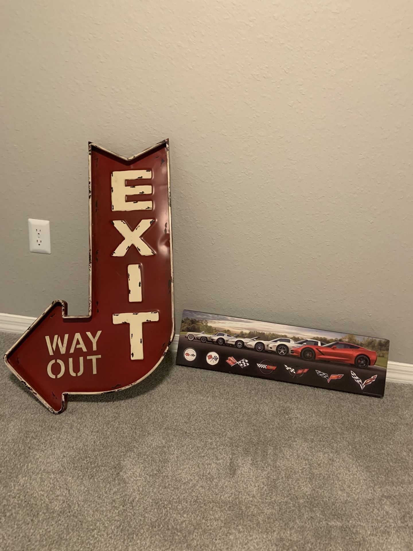 Hobby Lobby Car Themed Wall Art - BARLEY USED