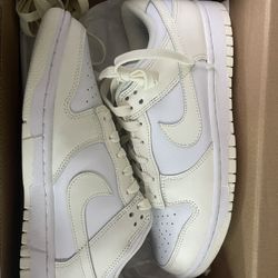 Authentic Nike Dunk Low White/Sail White