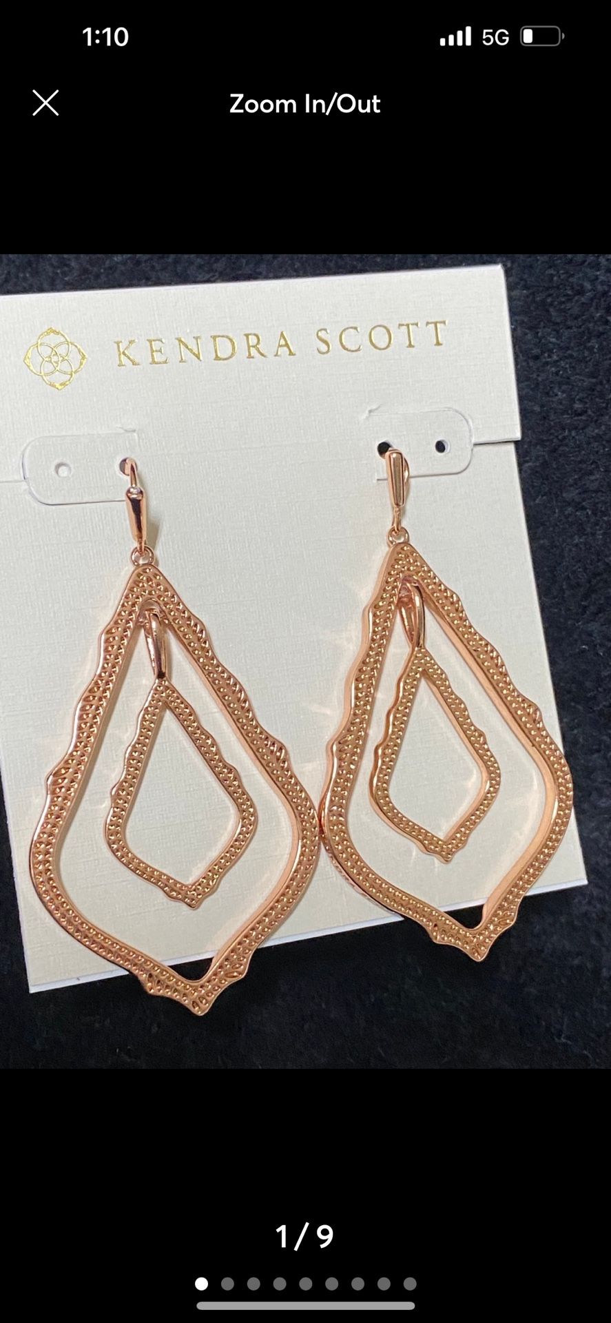 Kendra Scott Teardrop Drop Hook Bronze Tone .Earrings