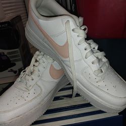 White Nike Airforce One Shoes