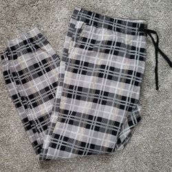 Fresh Prints of Bel Air Jogger Pants Mens 4XL Stretch Twill Plaid Gray Black