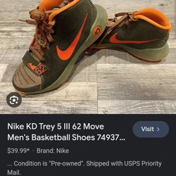 Nike KD TREY 5 III MOVE Khaki Green Orange Basketball Shoes 13 for Sale in Atlantic City NJ OfferUp