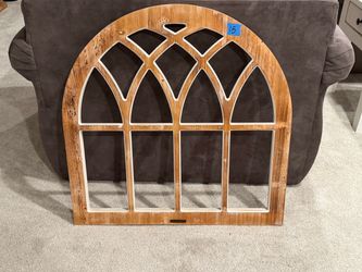 Rustic Wood Arched Window Wall Decor