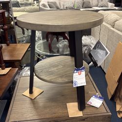 Ashley gray black end table
