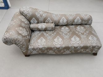 Elegant Damask Loveseat Sofa – Taupe Pattern – $150 or best offer