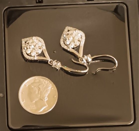 2 Carat Moissanite Earrings 