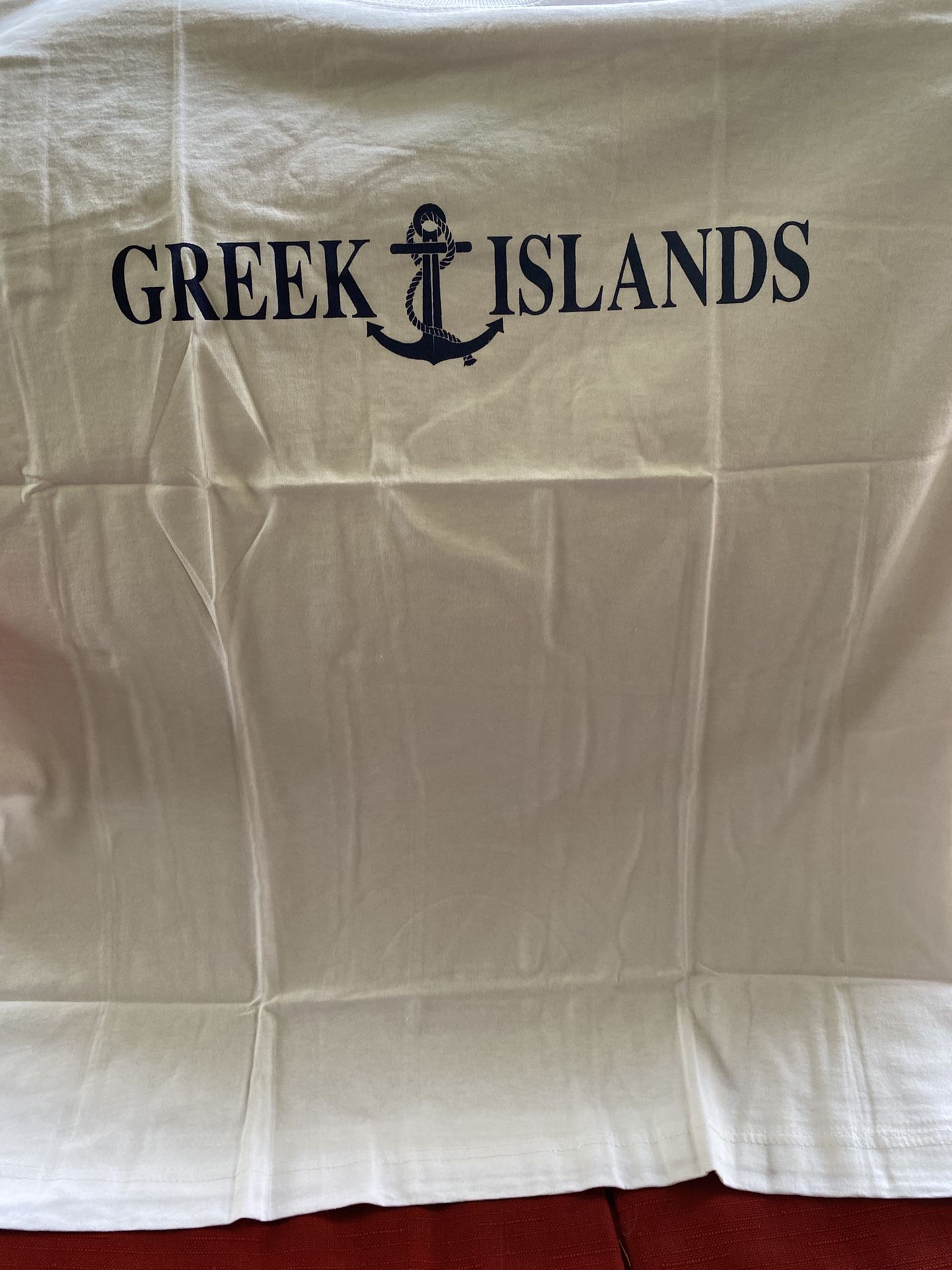 Vintage Unisex White Greek Islands Size Large & XL Greek T-Shirt Imported $15 each or 2 for $20 (Mix & Match) (2 available)