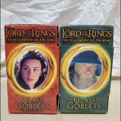 Lord of the Rings Glass Goblets (Gandalf and Anwen)
