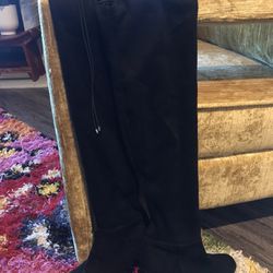 Chinese Laundry Black Thigh High Boots Sz 6.5