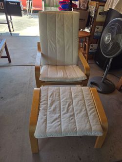 Ikea lounge chair with ottoman