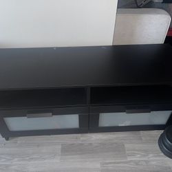 Tv Living Room Stand With 4 Compartments 2 Open And 2 Drawers