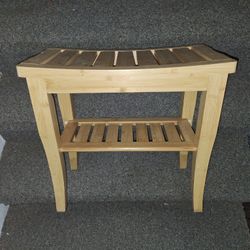 Wood shower seat 