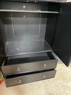 Black Armoire with Drawers