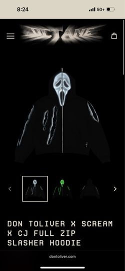 DON TOLIVER X SCREAM X CJ FULL ZIP SLASHER HOODIE
