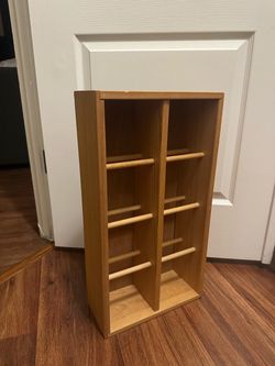 wooden CD collection box