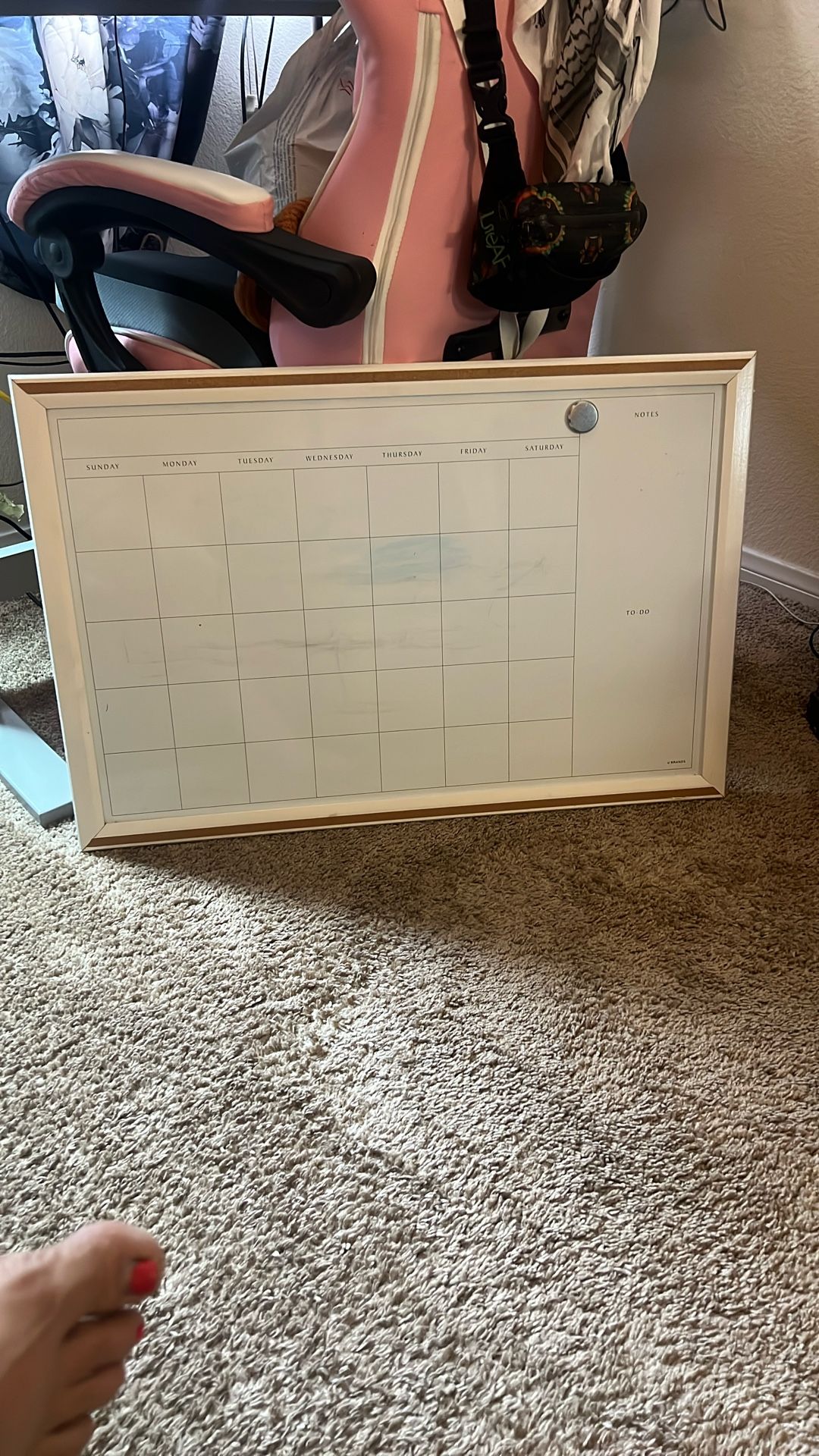 Used White Calendar Board