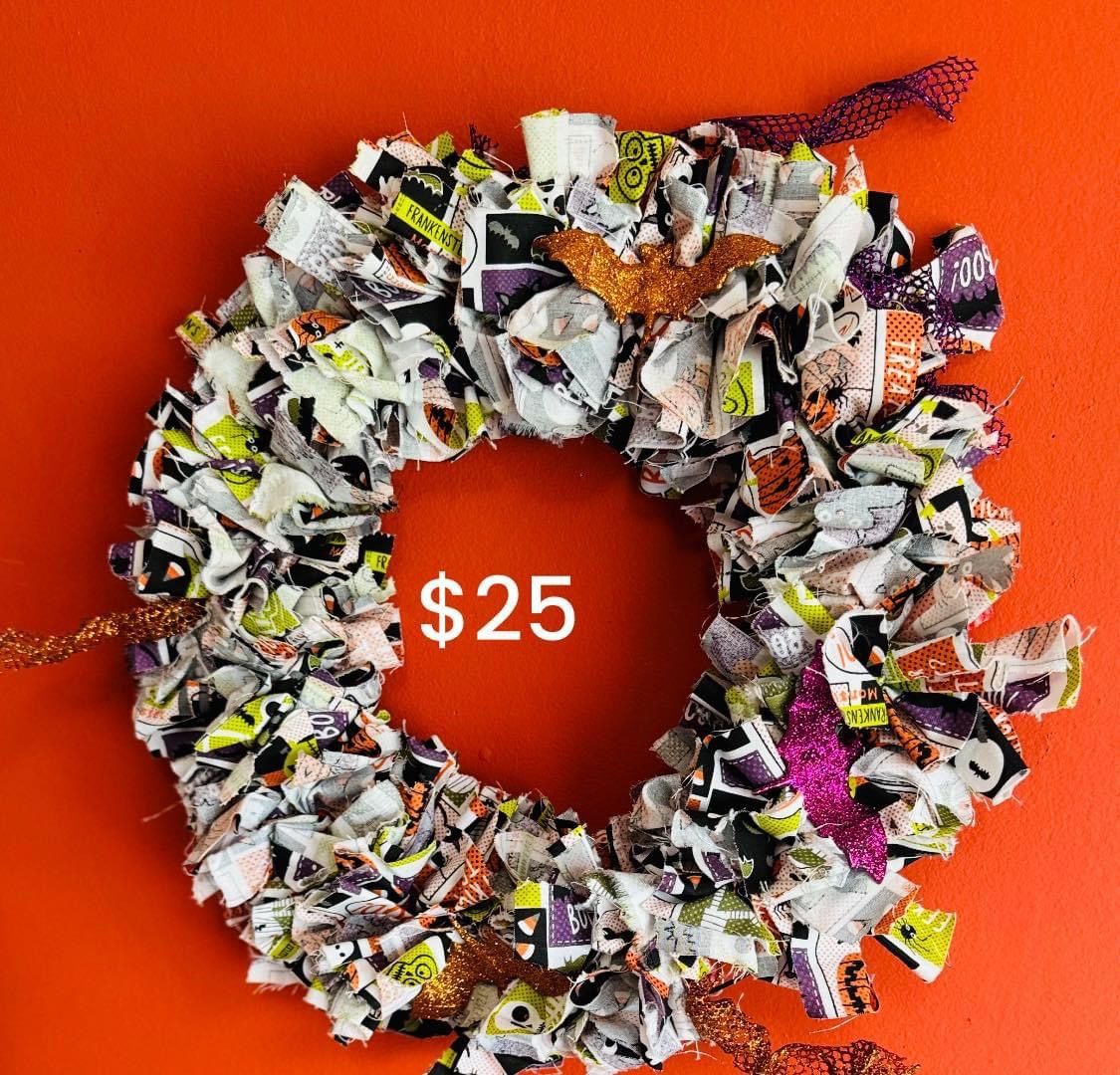 Halloween Rag Wreath