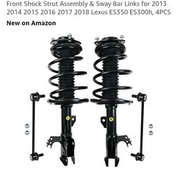 Front Shock Strut Assembly & Sway Bar Links for 2013 2014 2015 2016 2017 2018 Lexus ES350 ES300h, 4PCS
