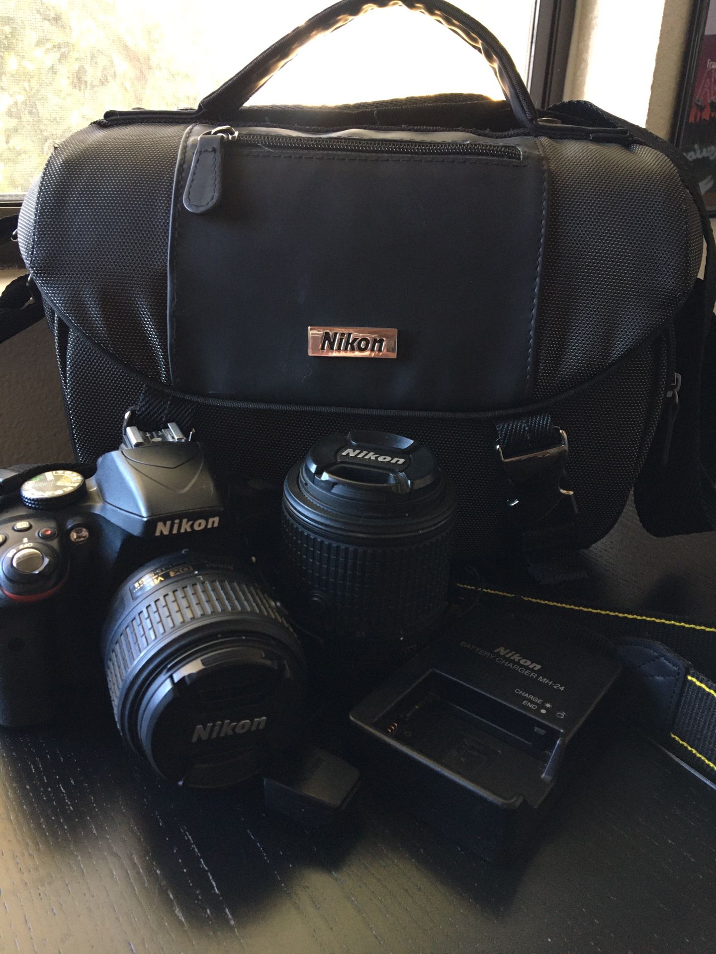 Nikon D3300 Kit with 2 lenses, Charger, WiFi Adapter