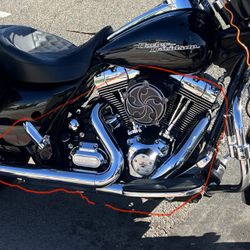 Air filter N stock Headers Off A 2013 Harley Street Glide