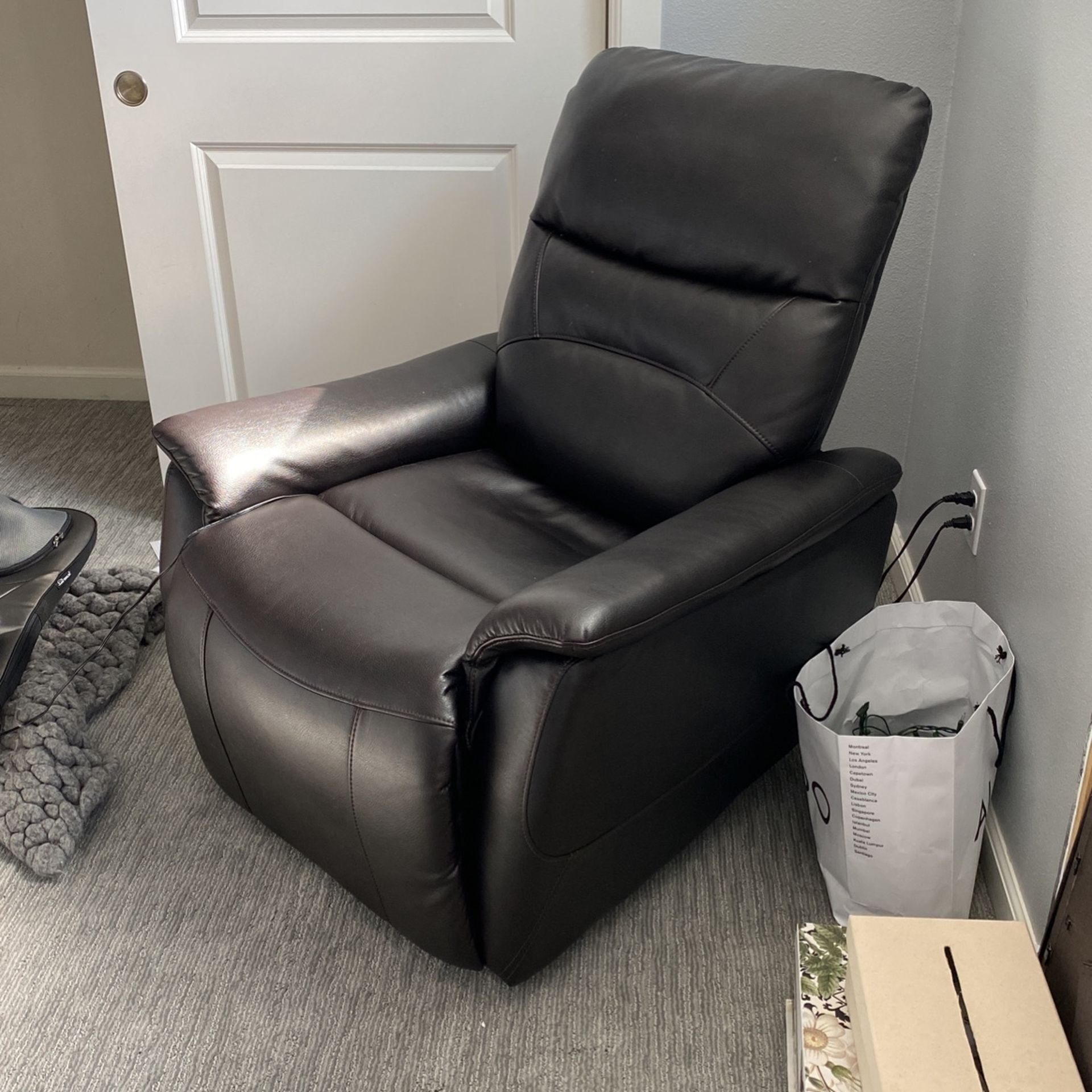 Like New Leather Power Recliner