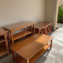 4 Pc Furniture Set Coffee Table, 2 End Tables and A Side Table. 