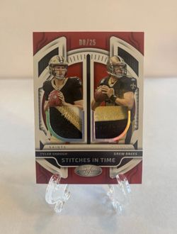 2025 Certified - Drew Brees, Tyler Shough #SITD-TSDB 🔥Mirror Red SSP /25🔥