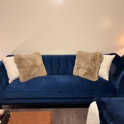 Blue Velvet Couch