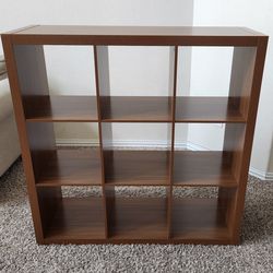 Walnut 9 Cube Wooden Organizer/Storage Shelves