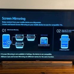 32” Samsung Flat Screen TV with remote 
UN32J5003AF
September 2016
Works awesome