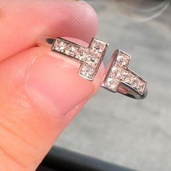 Tiffany and Co. Diamond Wire Ring In 18k White Gold