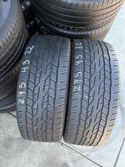 275/45r22 Two Continental Tires In Great Shape