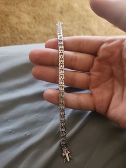 925 Sterling Silver Tennis Bracelet (17g)