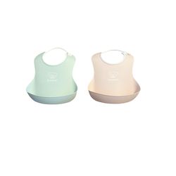 Bundle of (2) BabyBjorn Baby Bibs (Powder Green & Powder Pink)