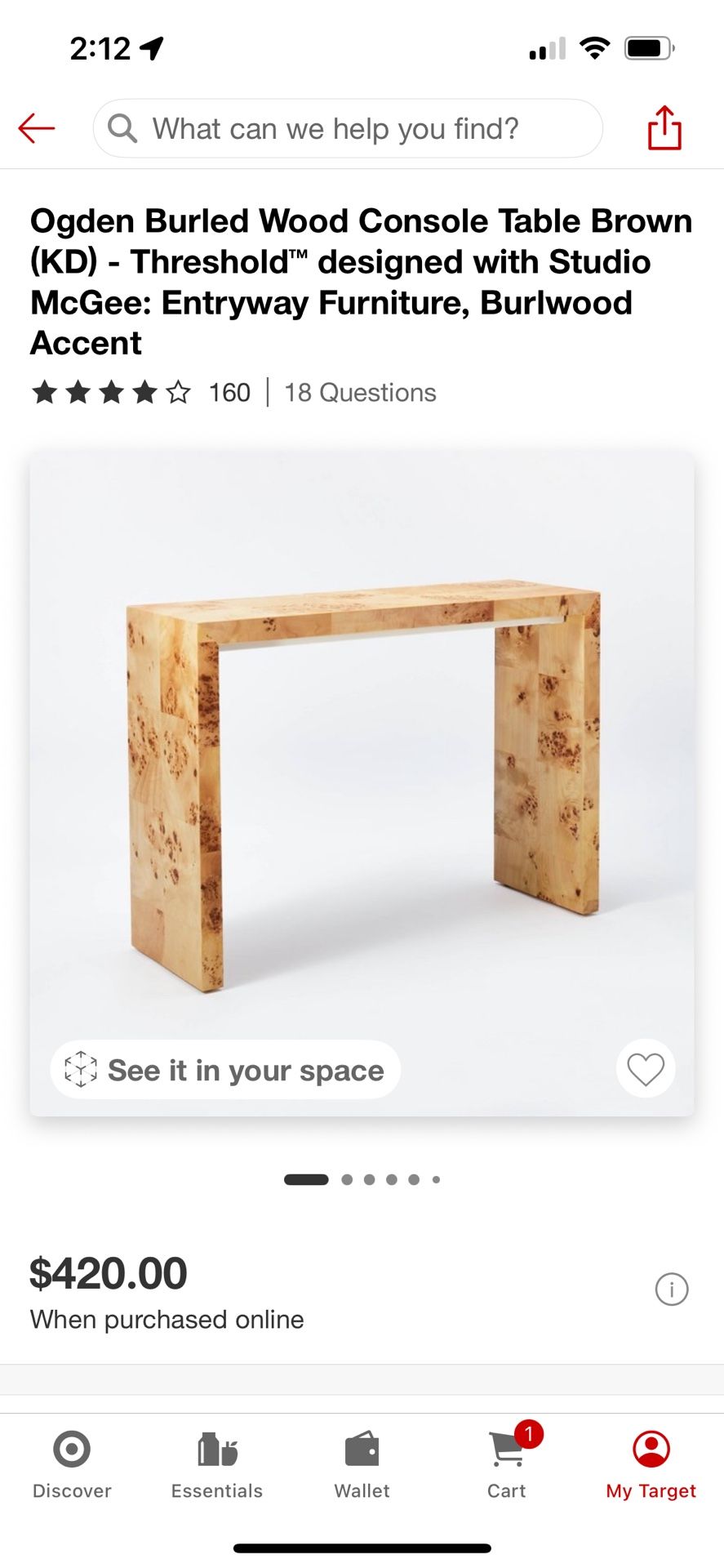 Target Console Table