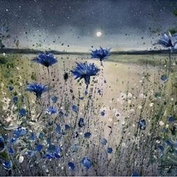 Blue Flowers Wall Art