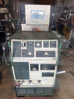 Heliarc 306 L-Tex welding 25-“ torch Water cooler Tig -aluminum,steel , stainless and stick Working pedal