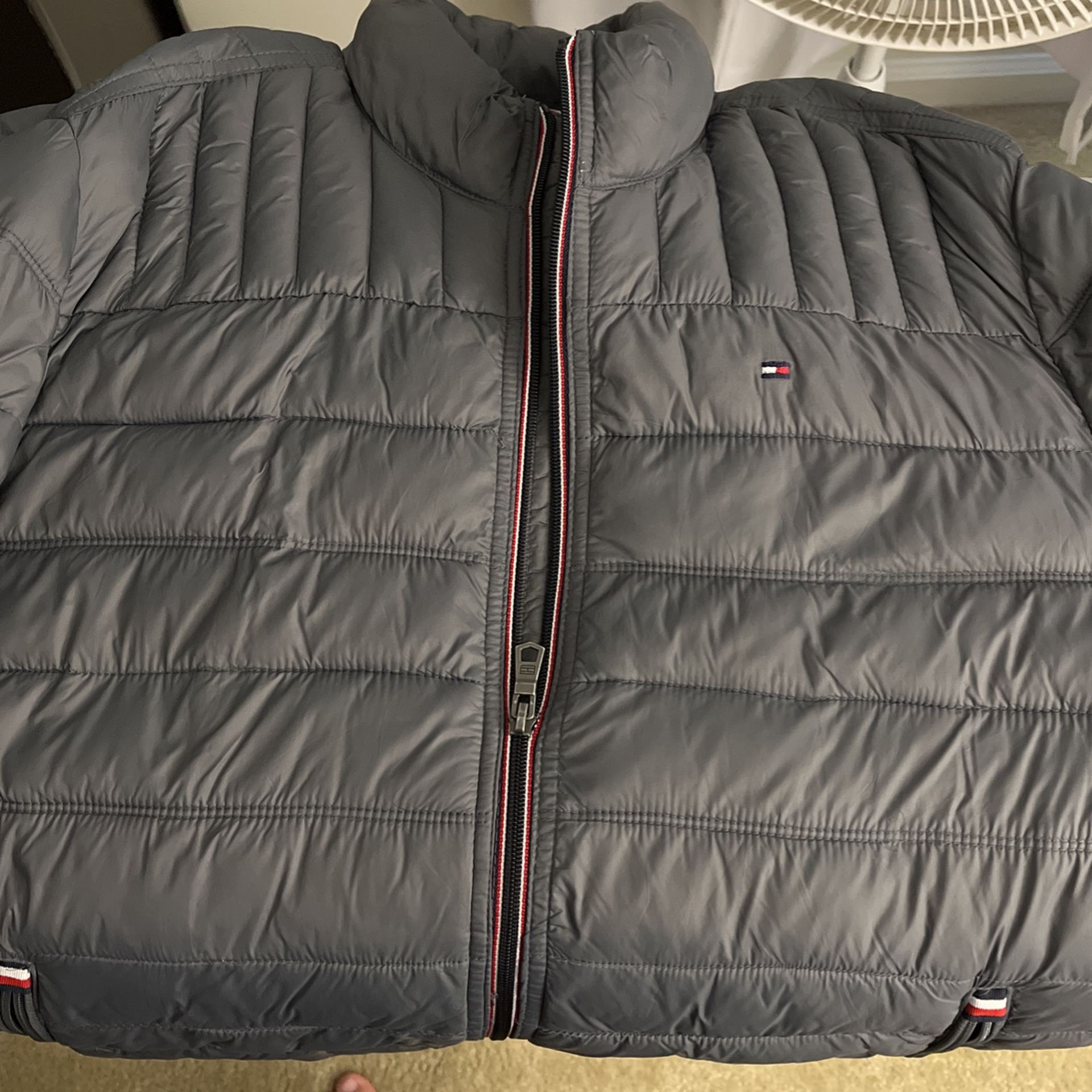 Large Grey & Blue Tommy Hilfiger Jacket