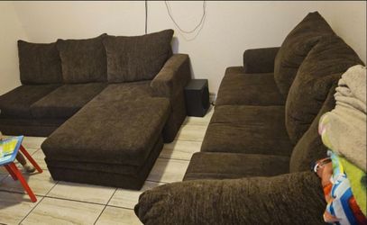 Brown sectional