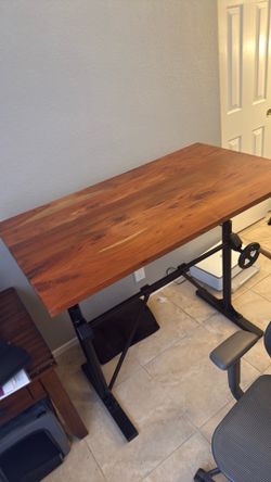 Crank standing desk.