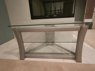 Glass TV stand