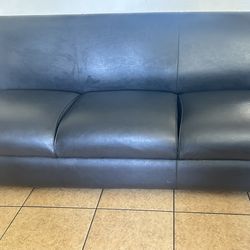 Black Leather Soft & Leather Couch set