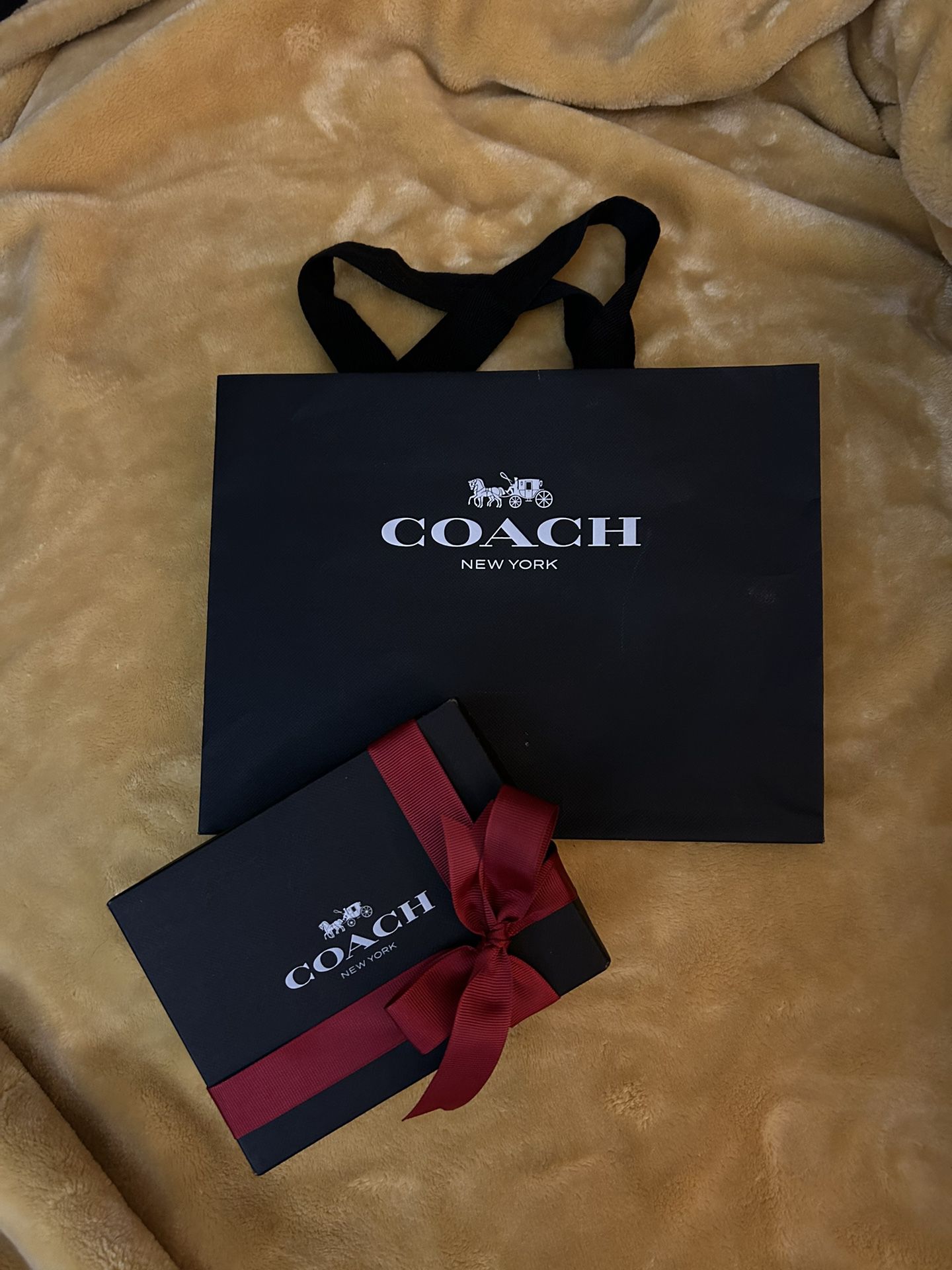Coach Gift Bag and Coach Gift Box with Bow