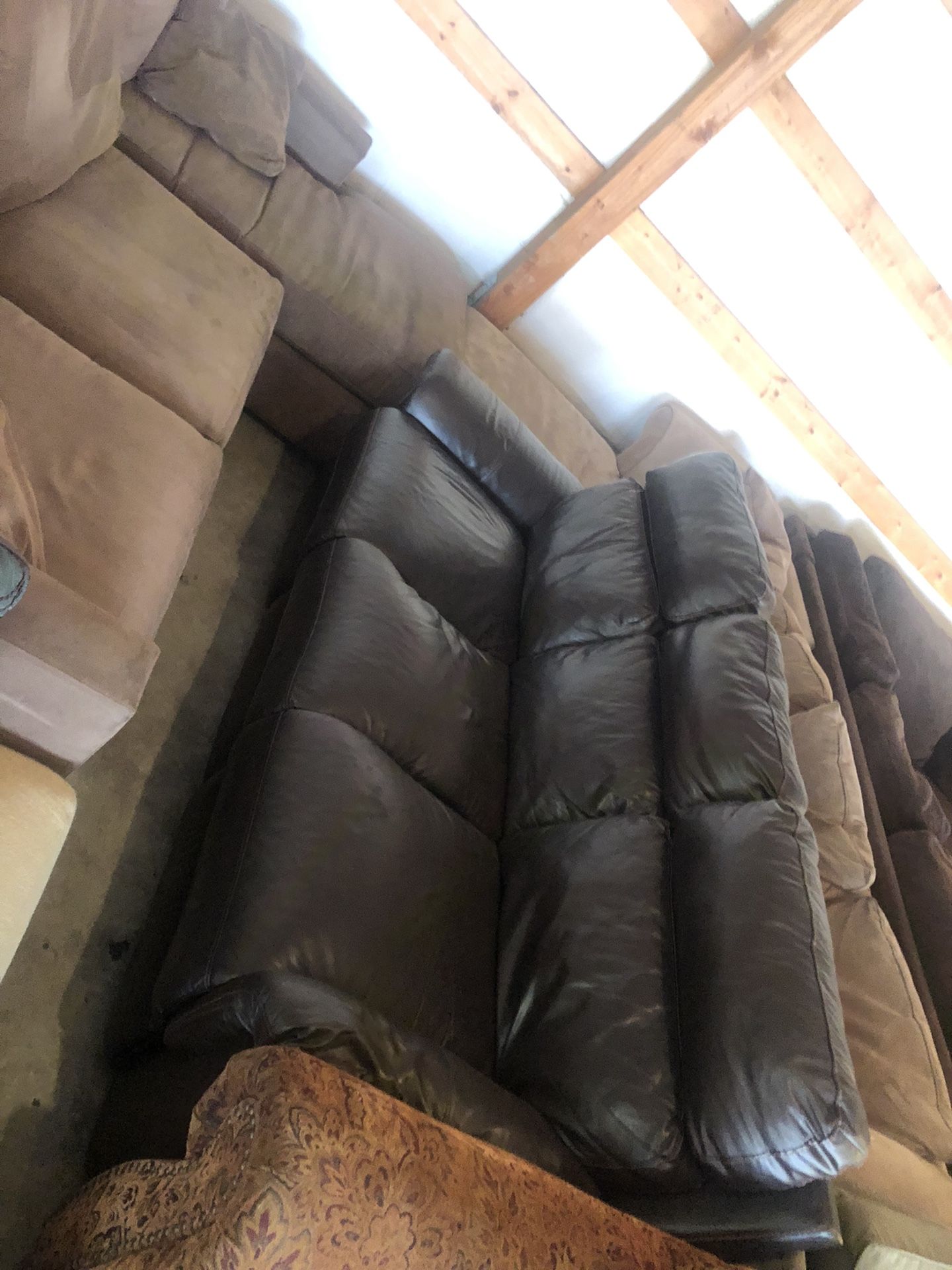 Black Leather Reclining Couch “WE DELIVER”