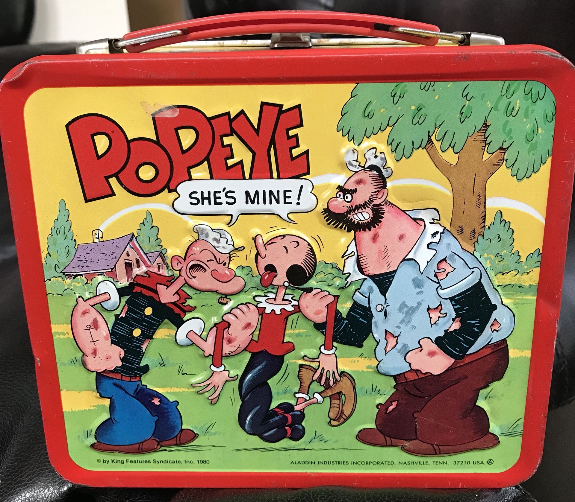 Vintage Metal Popeye 1980 Lunchbox...No Thermos!