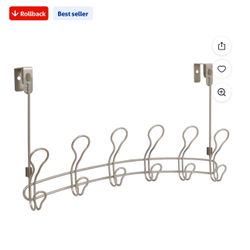  Metal Over-the-Door Towel & Robe Rack 