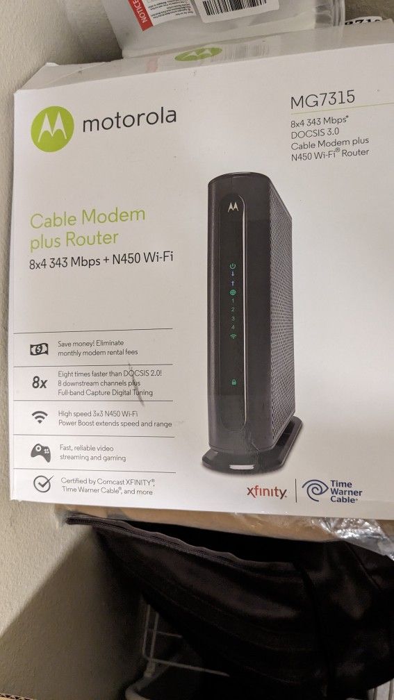 Motorola Modem And Wireless Router